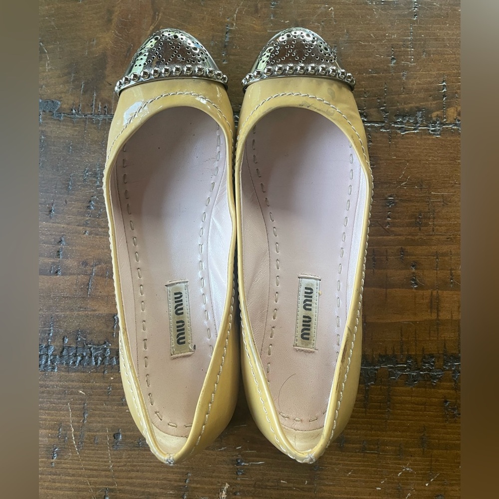 Miu Miu flats (US size 5) with Metal Toe Cap - Picture 4 of 12
